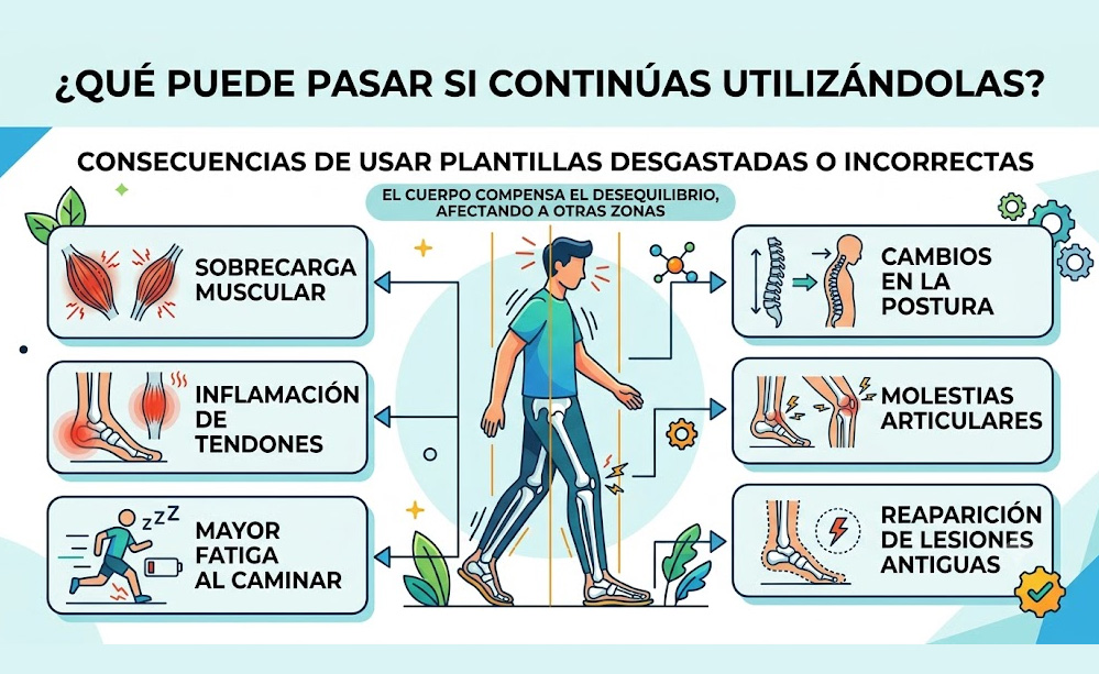 Qué ocurre si llevas unas plantillas que ya no se adaptan a ti